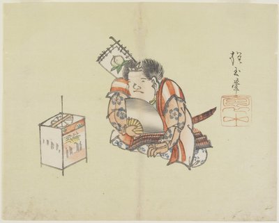 Momotaro Using a Fan, c. 1830 by Hogyoku